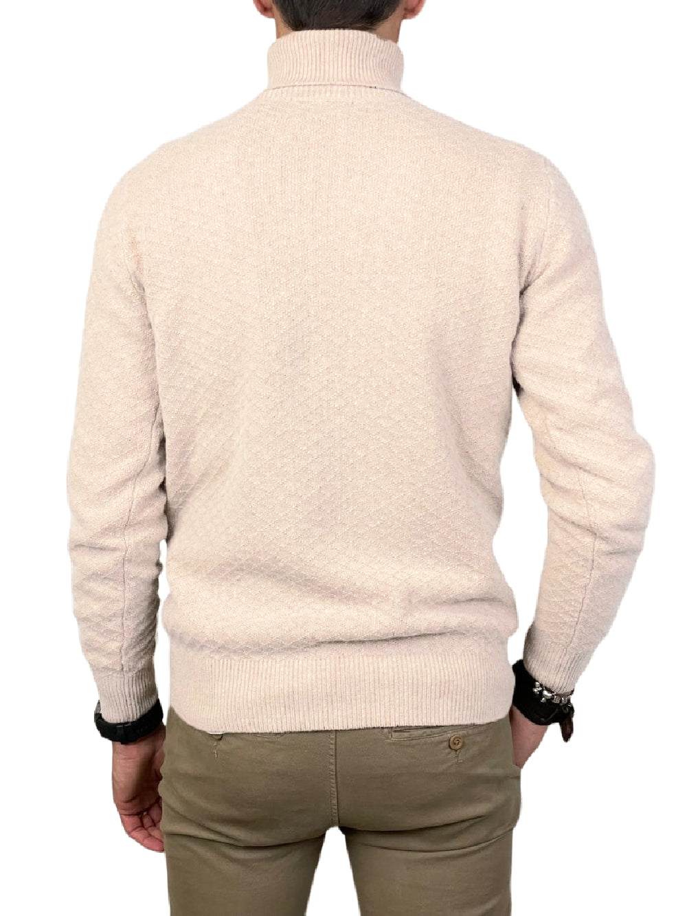 40Weft Maglia Uomo Parker-1575 Panna