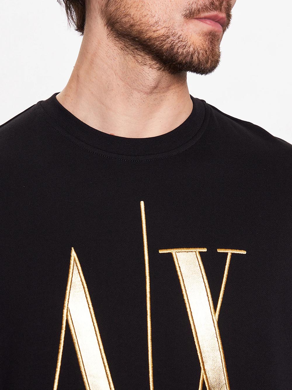 Armani Exchange Felpa Uomo 8nzmpq Zj1zz Nero oro