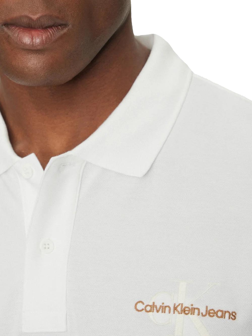 Calvin Klein Polo Uomo J30j325664 Bianco