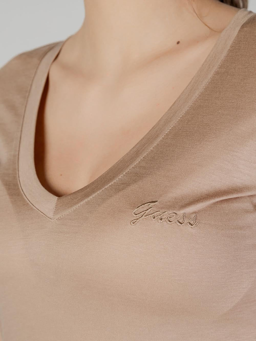 Guess T-shirt Donna W5gp31 Kcsx2 Beige