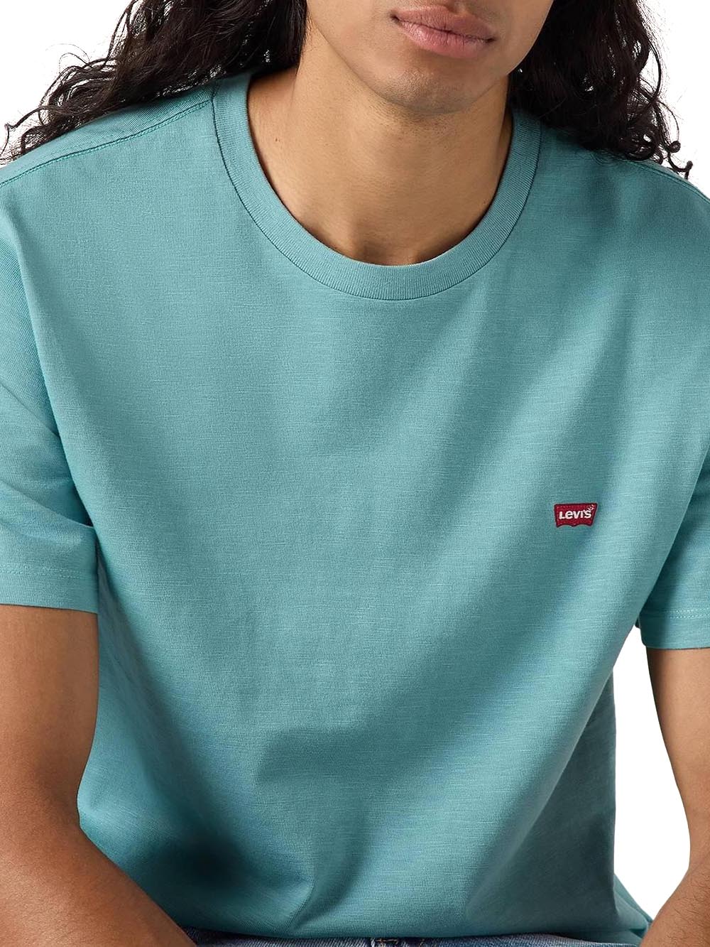 Levi's T-shirt Uomo Original Hm Tee 56605 Verde acqua