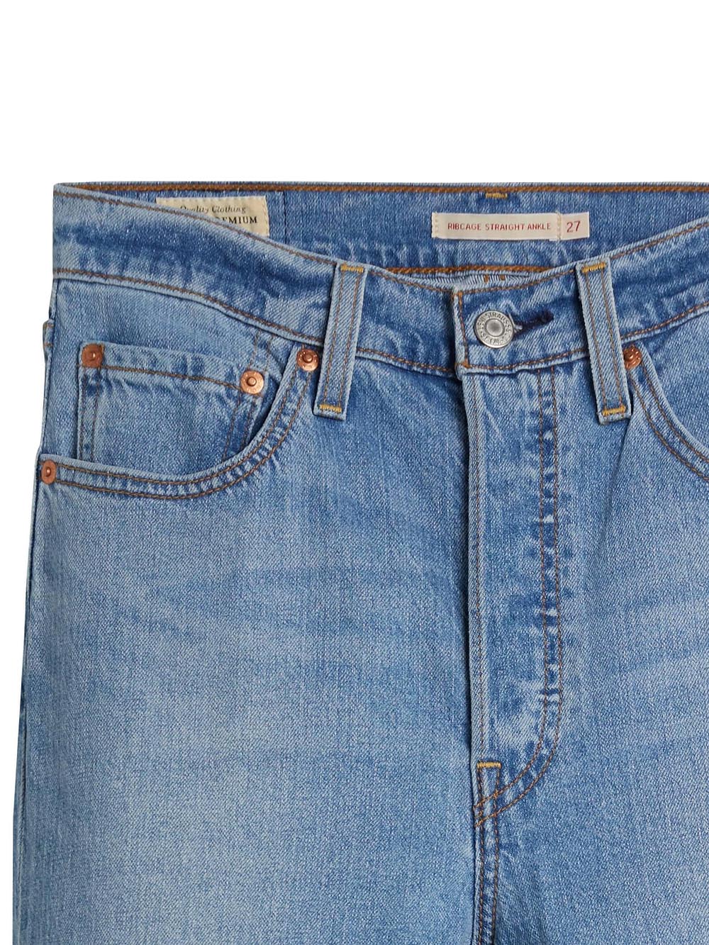 Levi's Jeans Donna Ribcage Straight Ankle 72693 Chiaro