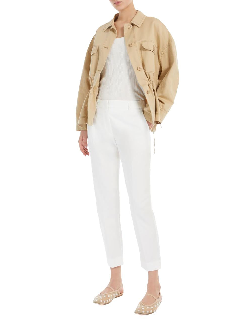 Max Mara Weekend Pantalone Donna Cecco 2515131042600 Bianco