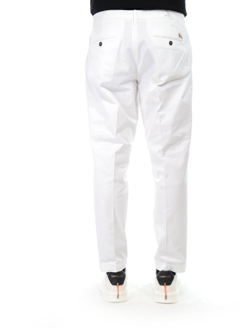 Roy Roger's Pantalone Uomo Chino Conduit Man Rru90120 C925 Bianco