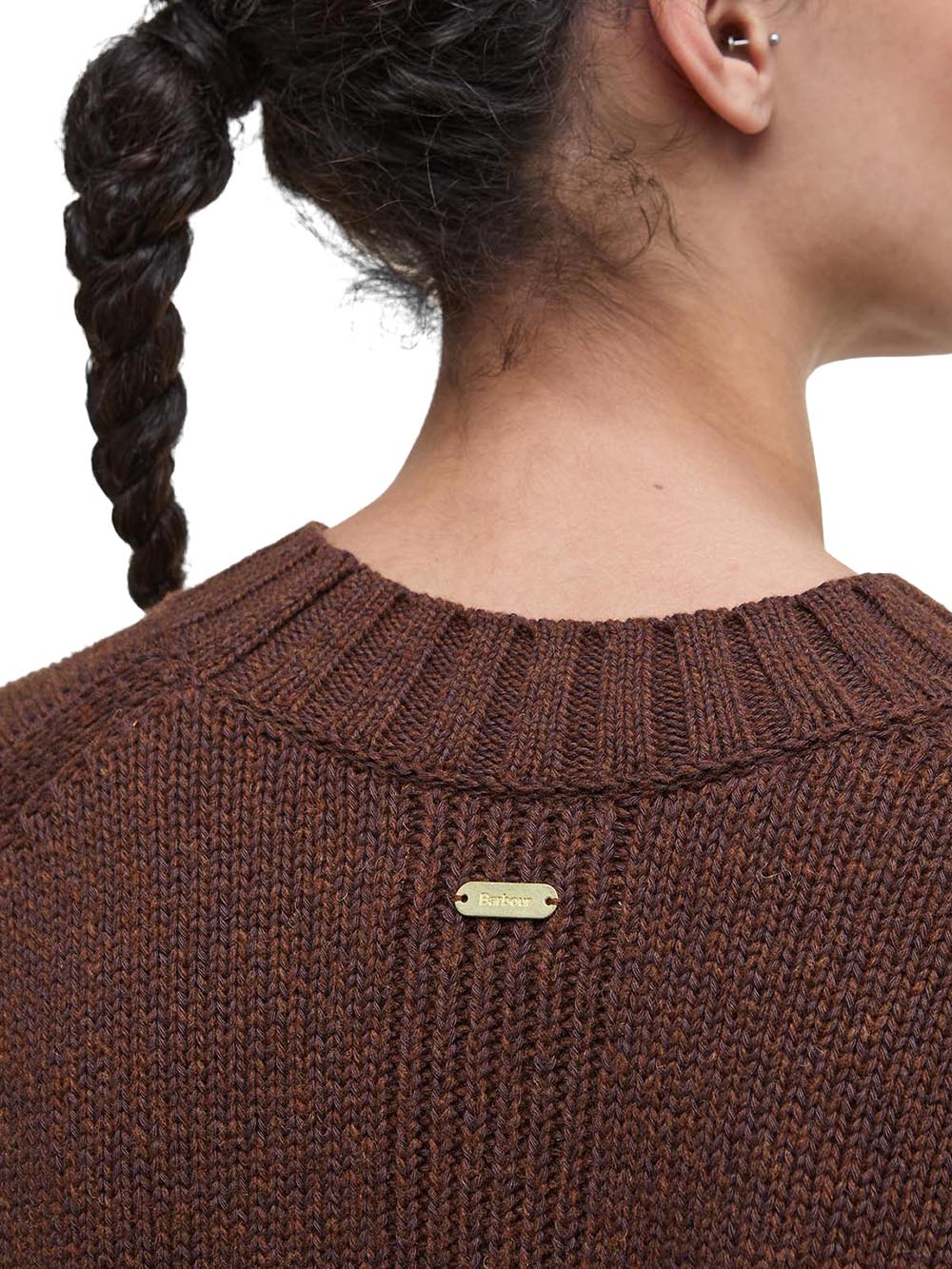 Barbour Maglia Donna Lkn1677 Marrone