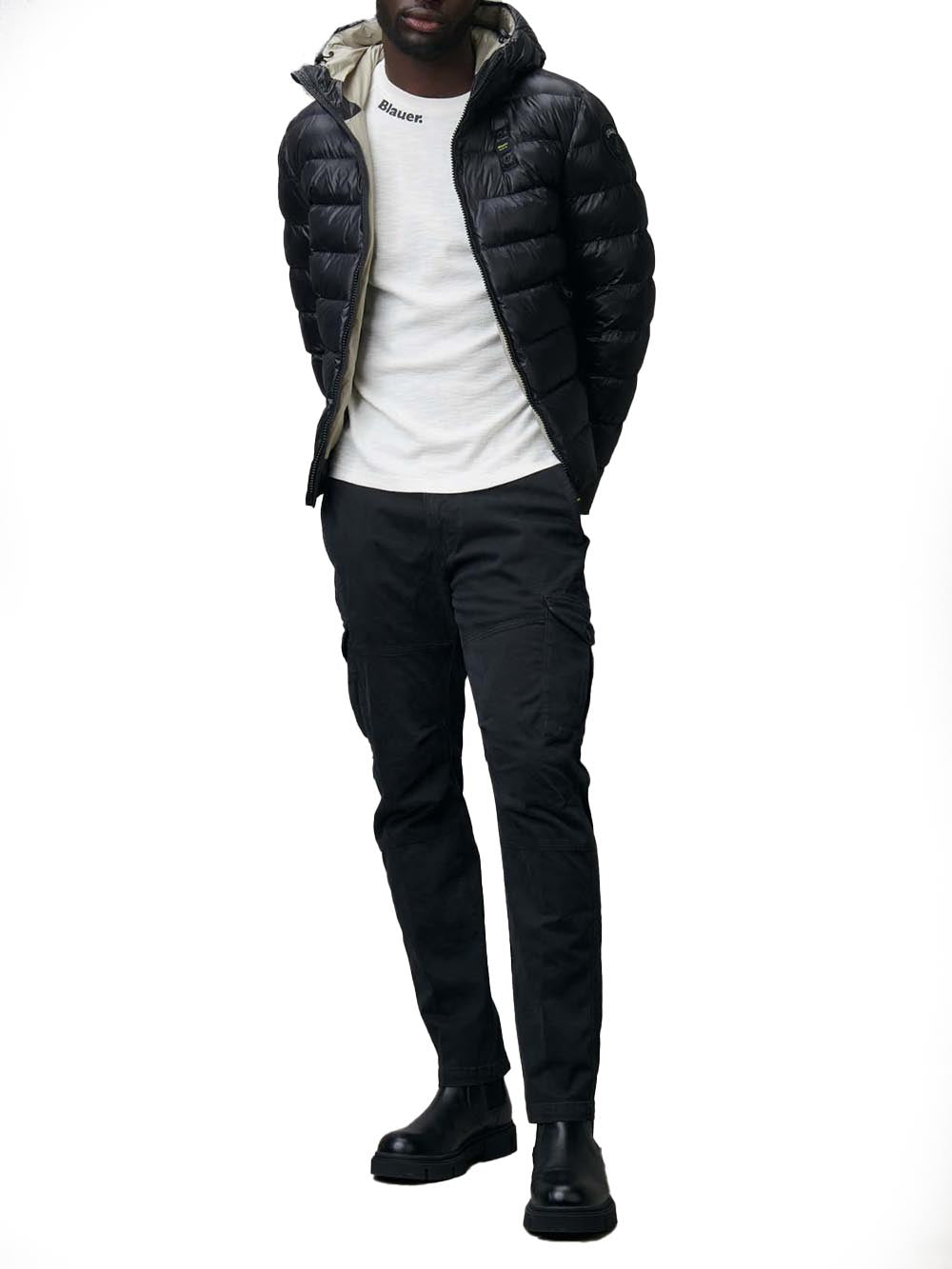 Blauer Giubbino Uomo 25wbluc02079 005958 Nero/beige