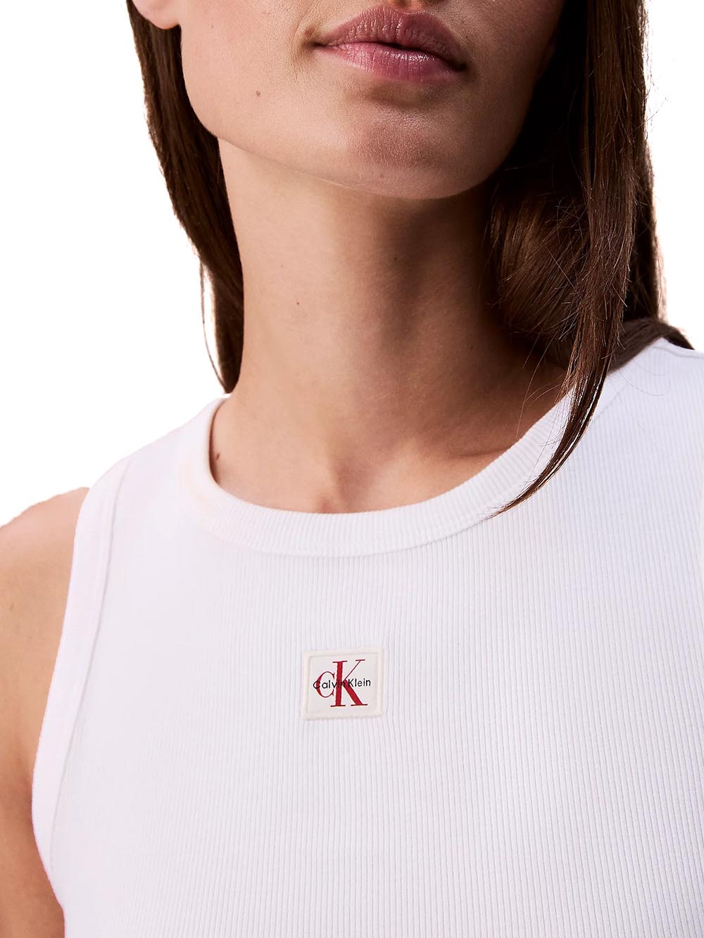 Calvin Klein Top Donna Lv047c201g Bianco