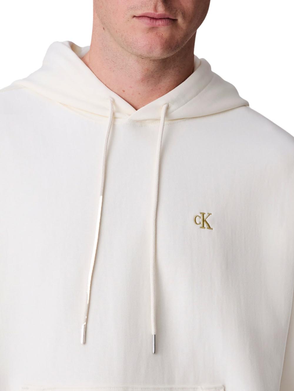 Calvin Klein Felpa Uomo Lv04rc278g Panna