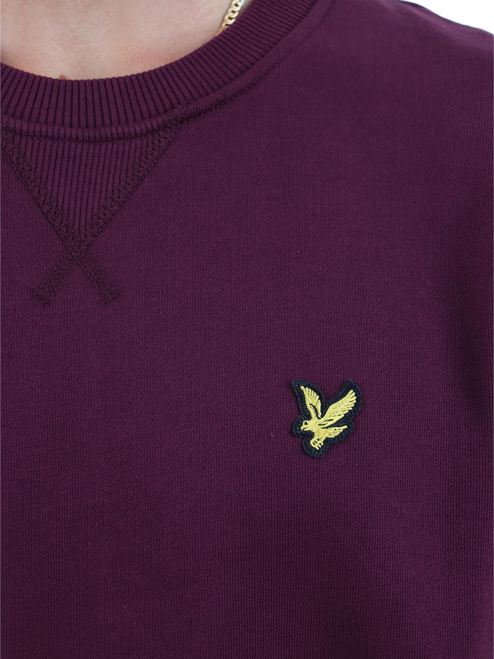 Lyle & Scott Felpa Uomo Ml1131v Bordeaux