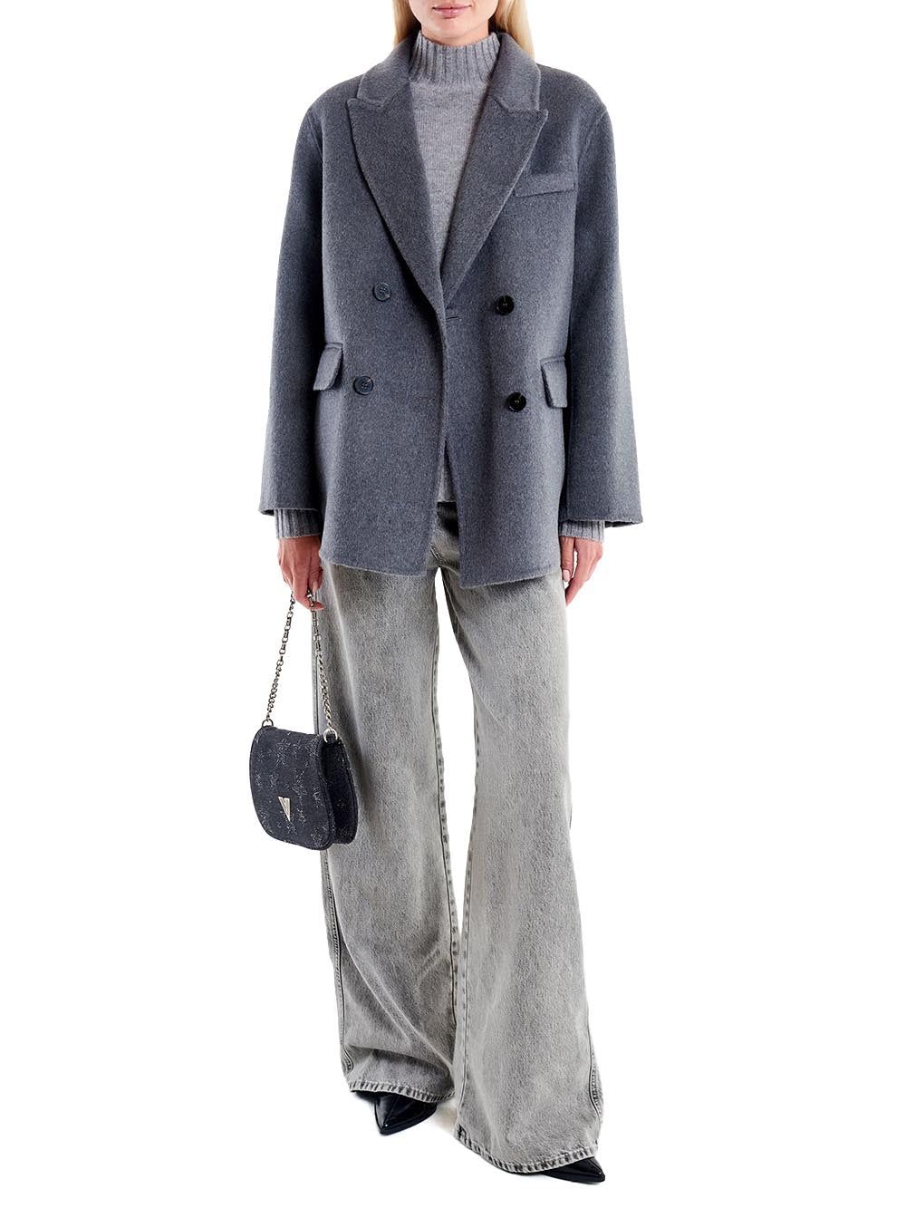 Vicolo Cappotto Donna Tf0068 Grigio medio