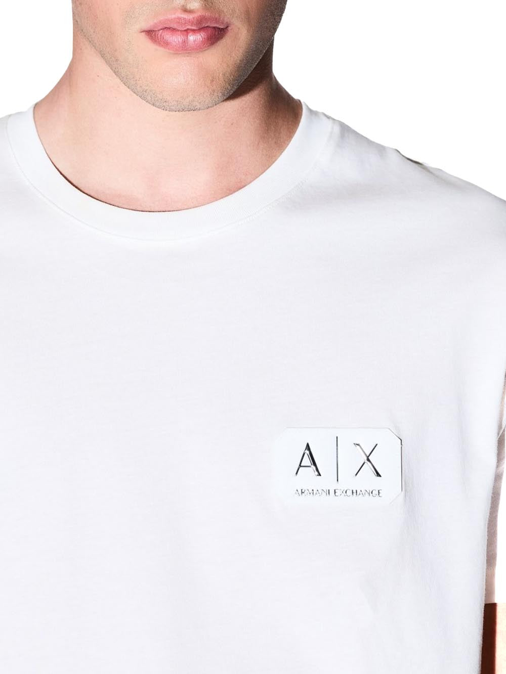 Armani Exchange T-shirt Uomo Xm002178 Af12308 Panna