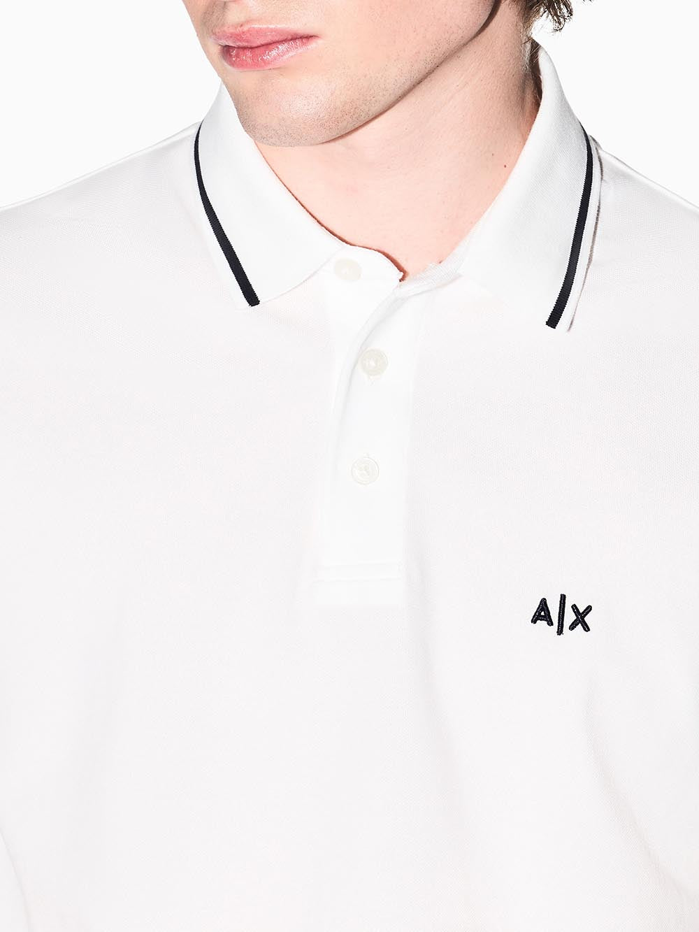 Armani Exchange Polo Uomo Xm002356 Af13026 Panna