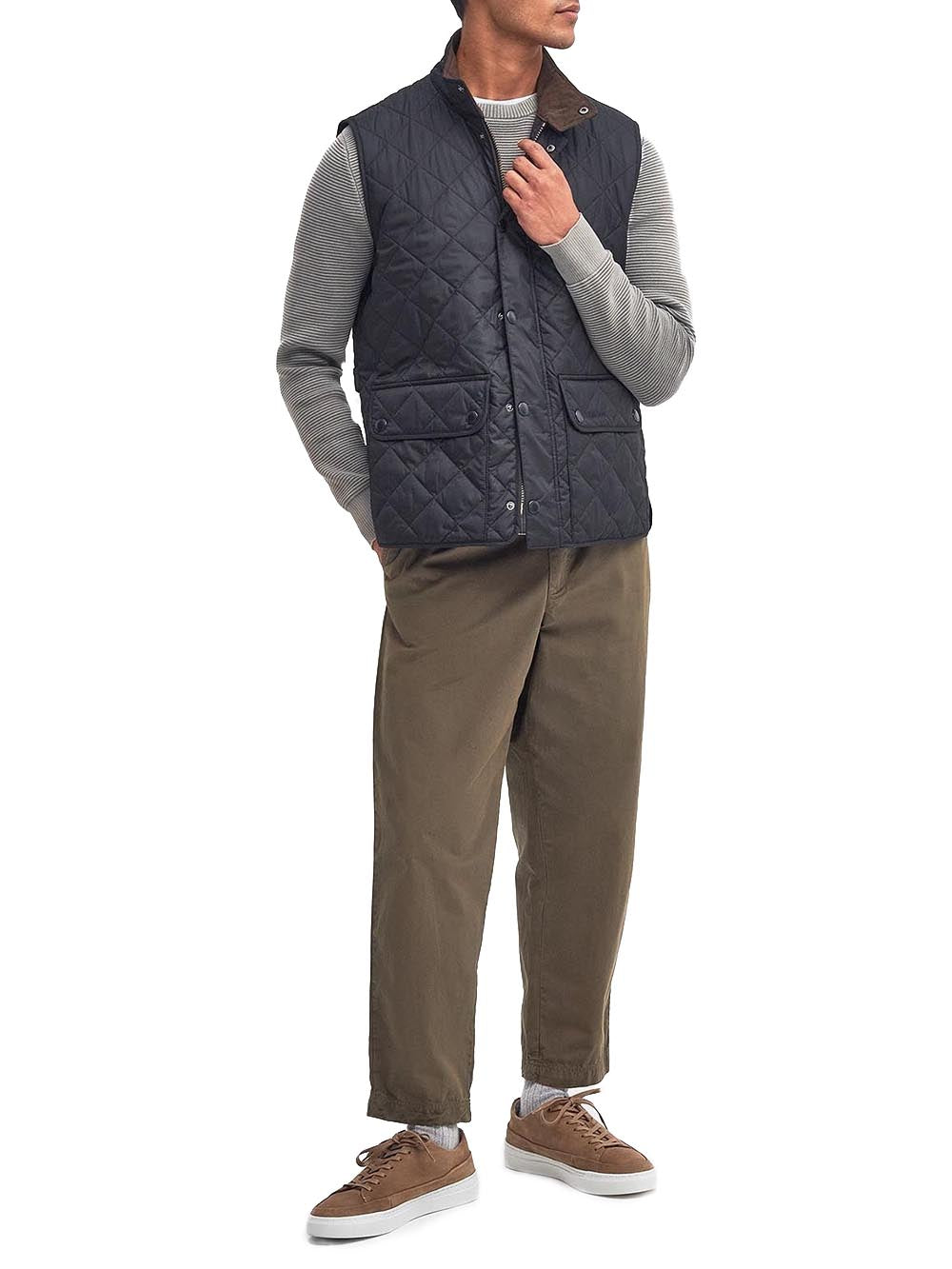 NEW LOWERDALE GILET Barbour Smanicato Uomo Mgi0245 Blu