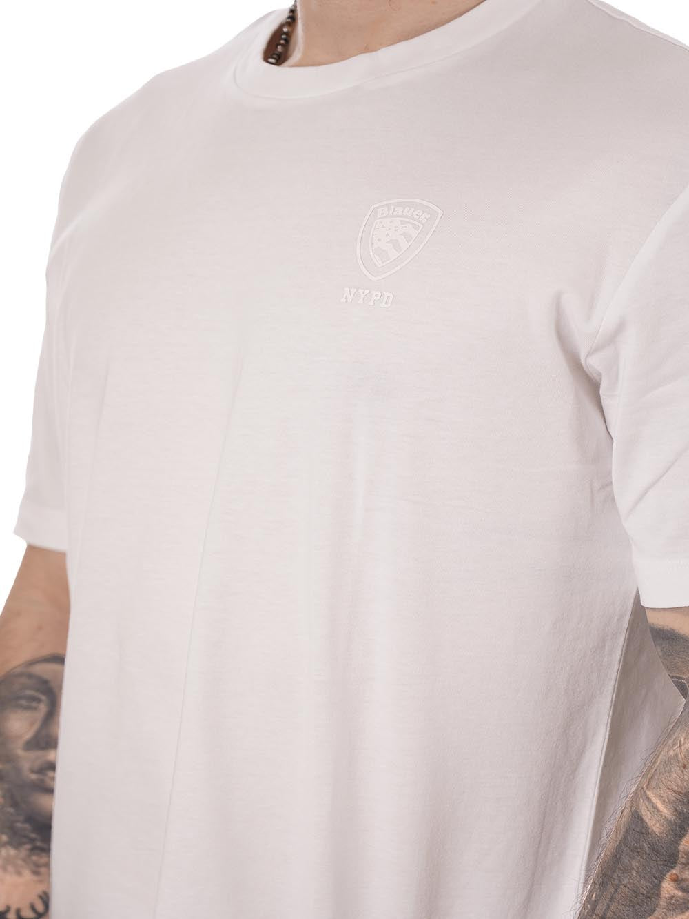 EUTAW Blauer T-shirt Uomo 26sbluh02302 007439 Bianco