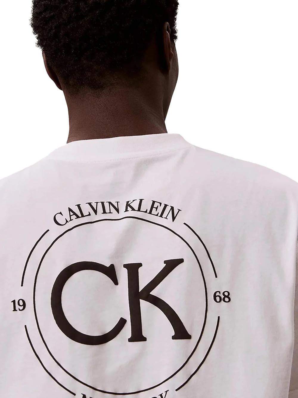 Calvin Klein Jeans T-shirt Uomo Lv04re825g Bianco