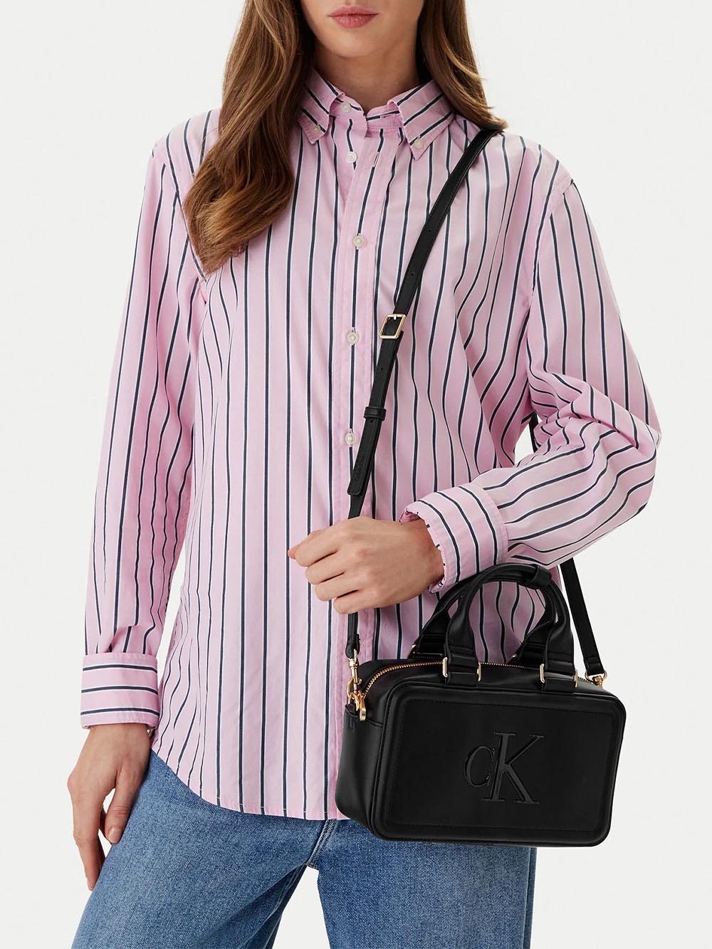 bold ck bauletto crossbody Calvin Klein Borsa Bauletto Donna Lv04f3411g Nero