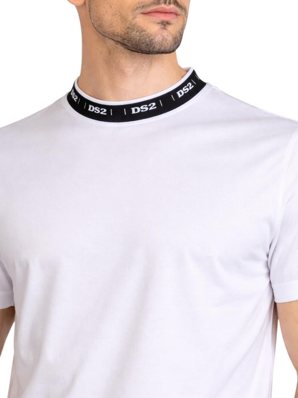 Ds2 T-shirt Uomo Ss26300 Bianco nero