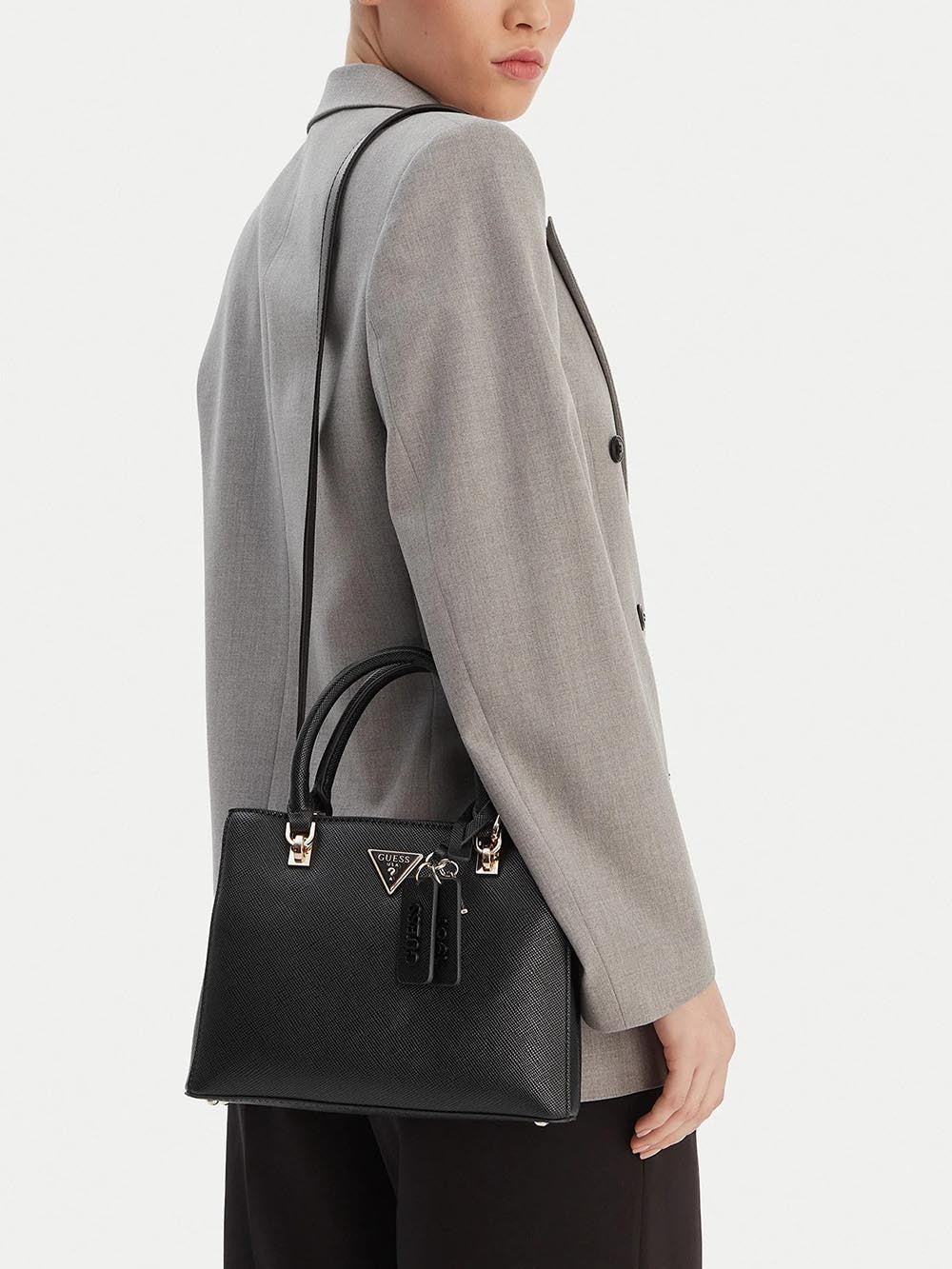 BRAMINA SMALL SATCHE Guess Borsa a Mano Donna Hwzg96 72050 Nero