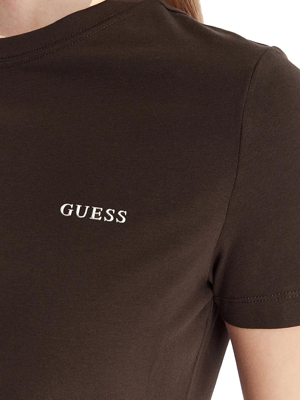 TRACEY CN SS T-SHIRT Guess T-shirt Donna V6ri07 J1314 Marrone