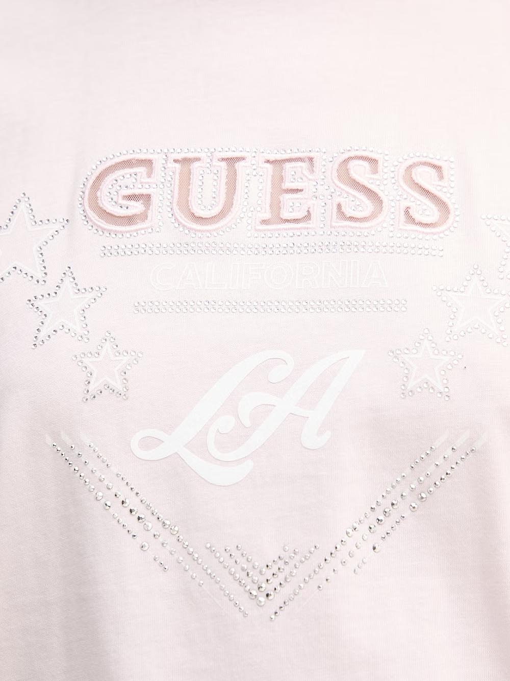 SS CN LA STARS TEE Guess T-shirt Donna W6ri30 I3z14 Rosa