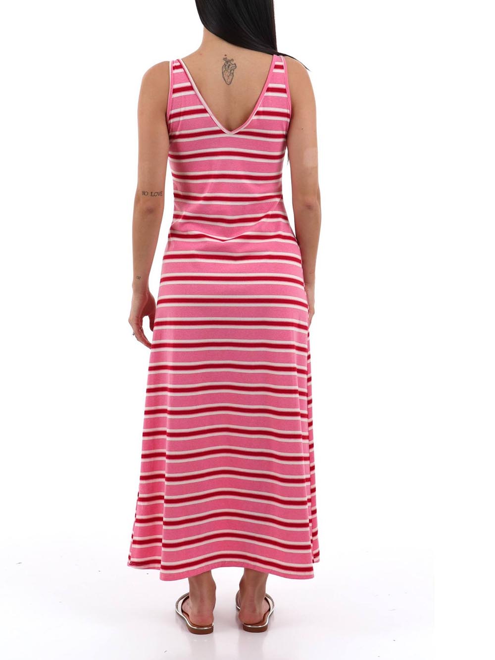 lungo I AM Abito Donna 25260 Rosa rosso