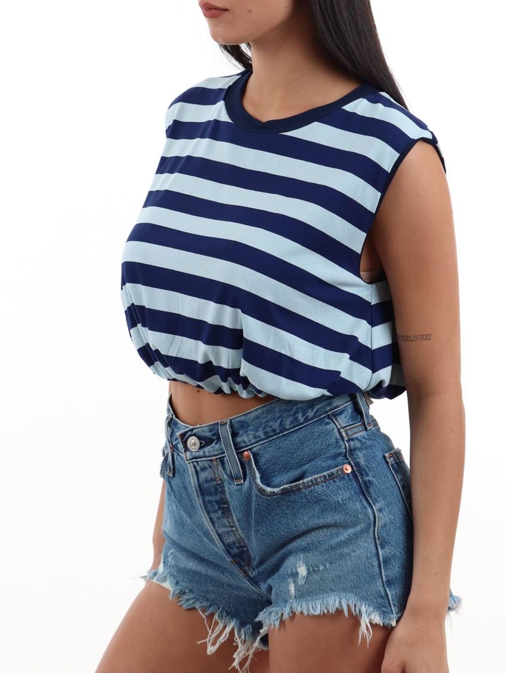 I AM T-shirt Donna 26038 Blu celeste