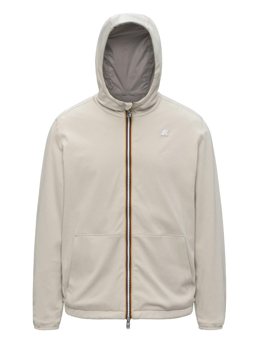 JAKE DOUBLE INTERLOCK K-Way Giubbino Unisex K8134tw Beige Chiaro/Grigo