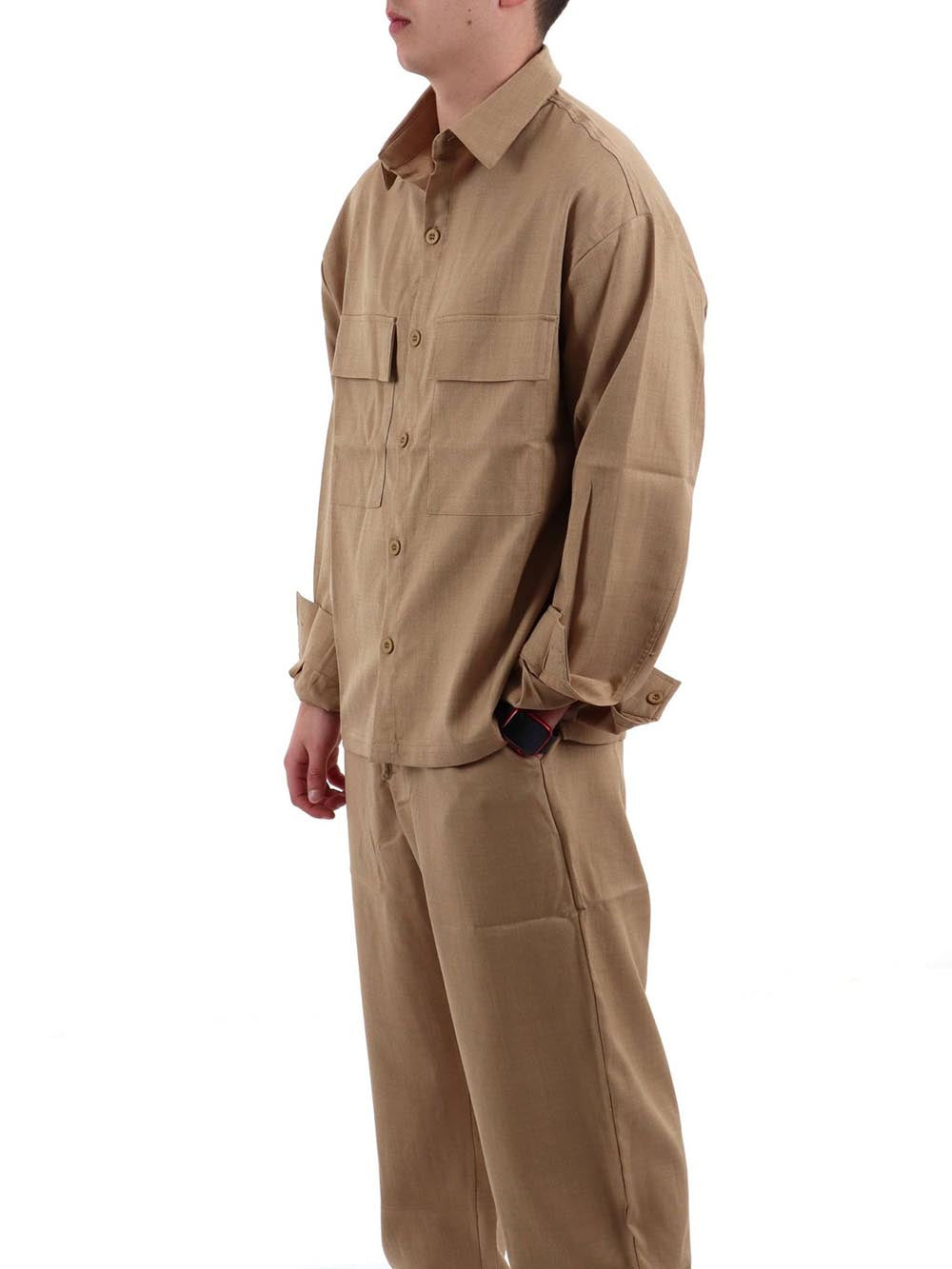 YOS Camicia Uomo 8008 Camel
