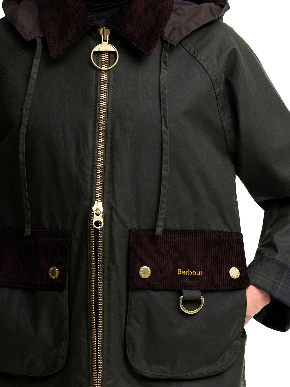 CARVILLE WAX JACKET Barbour Giubbino Donna Lwx1578 Verde