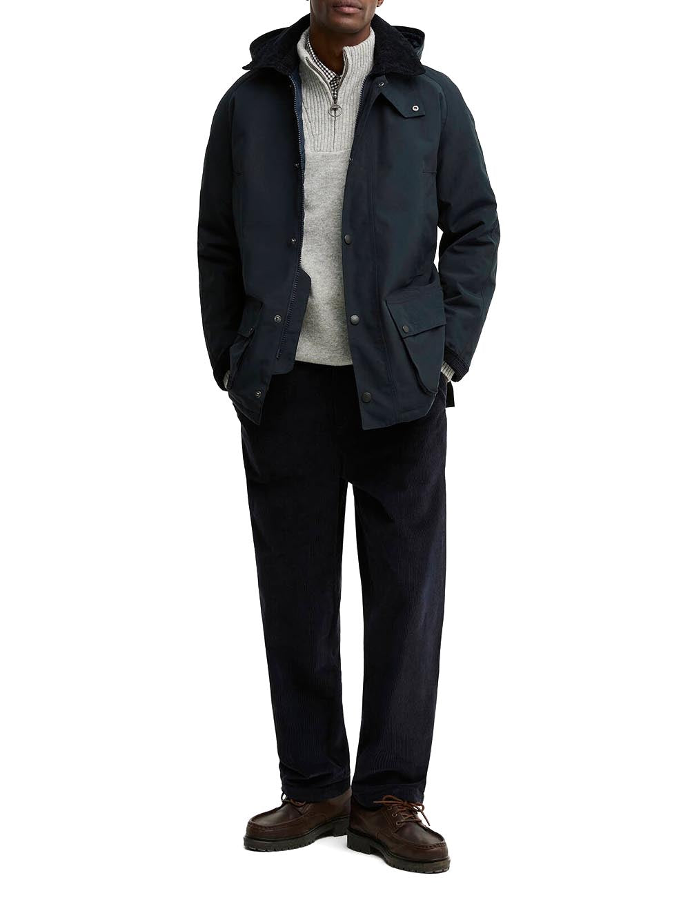 WINTER ASHBY JACKET Barbour Giubbino Uomo Mwb1001 Blu