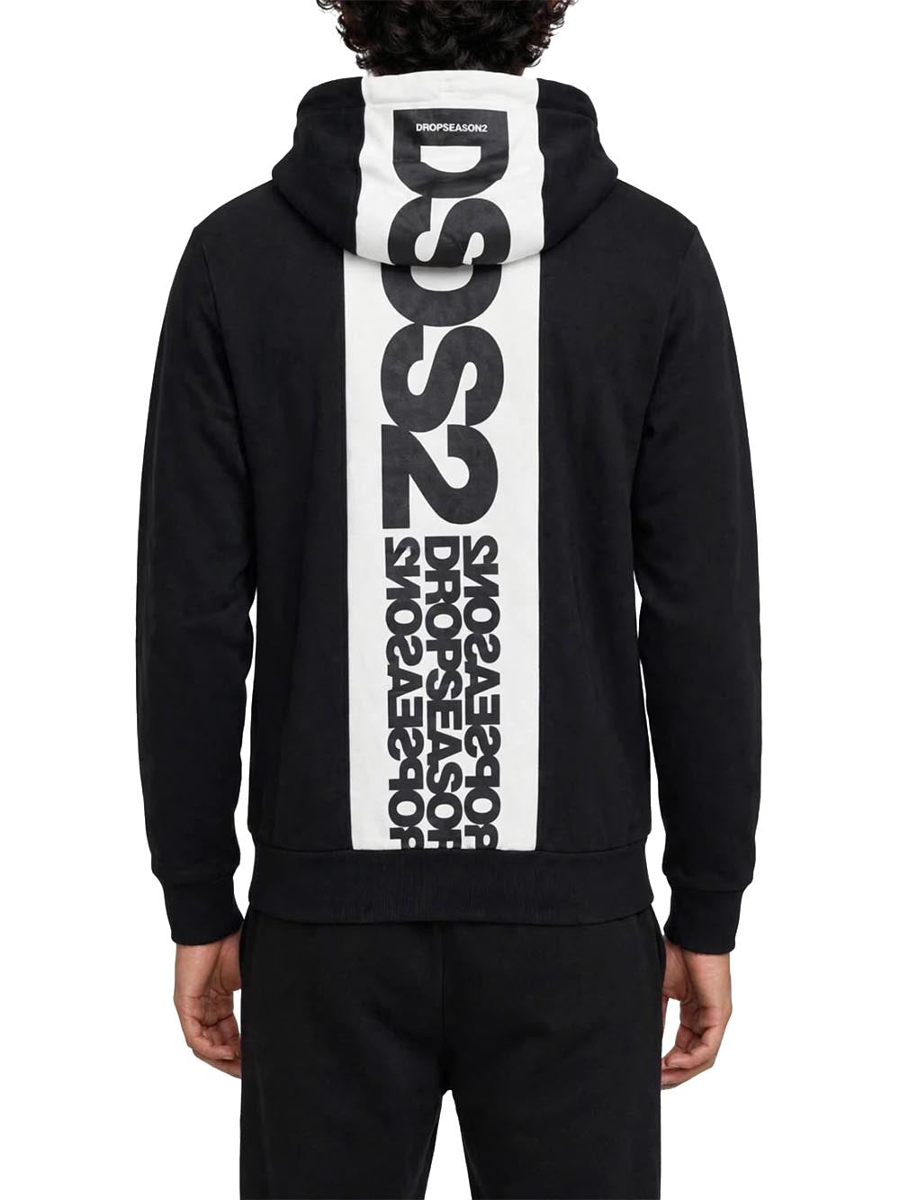 Ds2 Felpa Uomo F62a369 Nero bianco