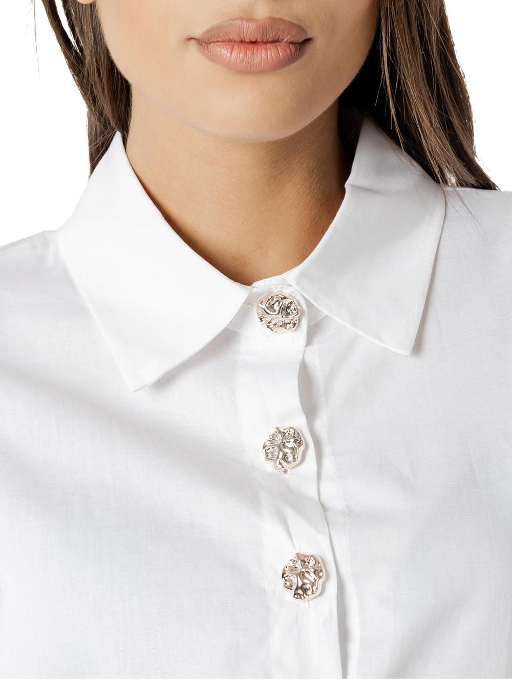 regular bottone gioiello I AM Camicia Donna 25602 Bianco