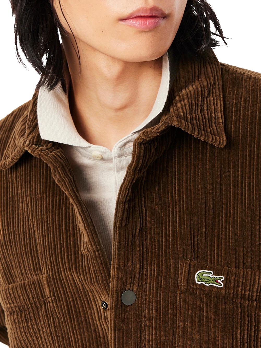 Lacoste Camicia Uomo Ch8840 Marrone