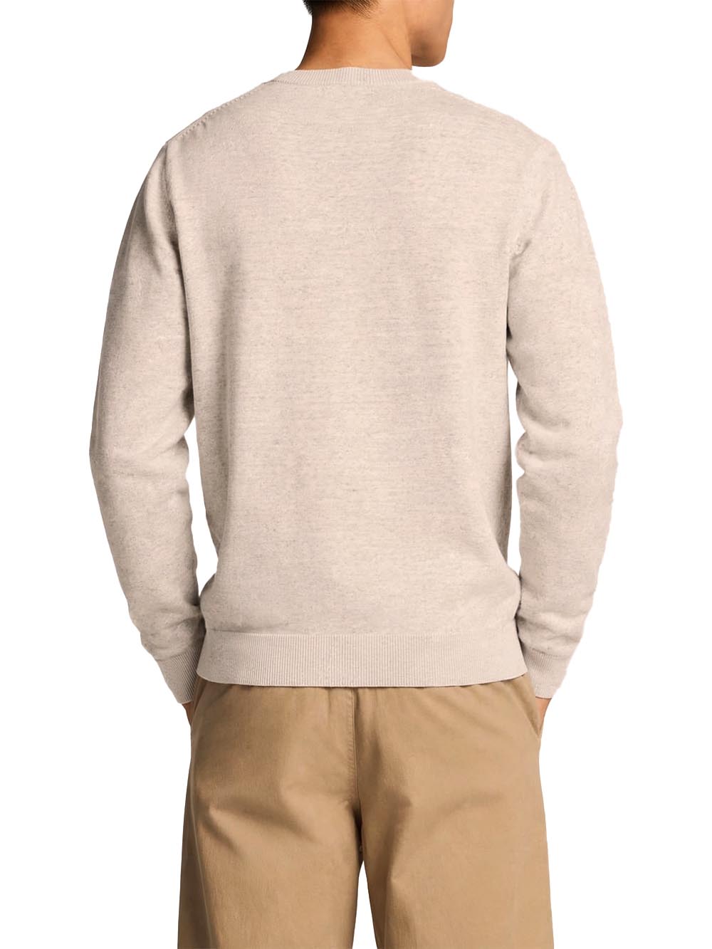 Lambswool Blend Crew Neck Jump Lyle & Scott Pullover Uomo Kn2114vc Panna