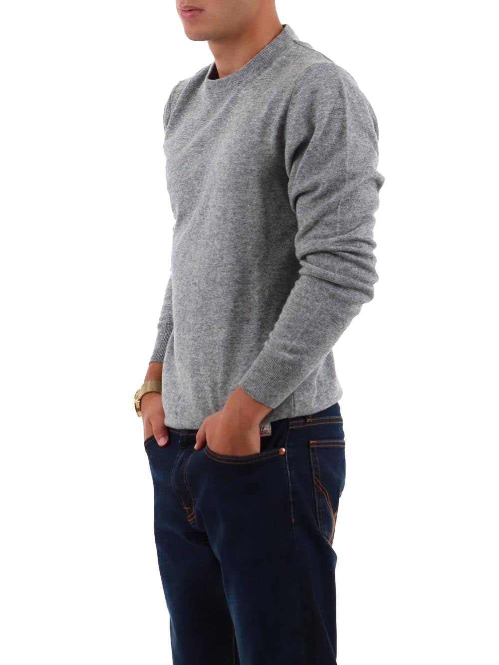 Roy Roger's Pullover Uomo Crew Man Rru199 Ct48 Grigo