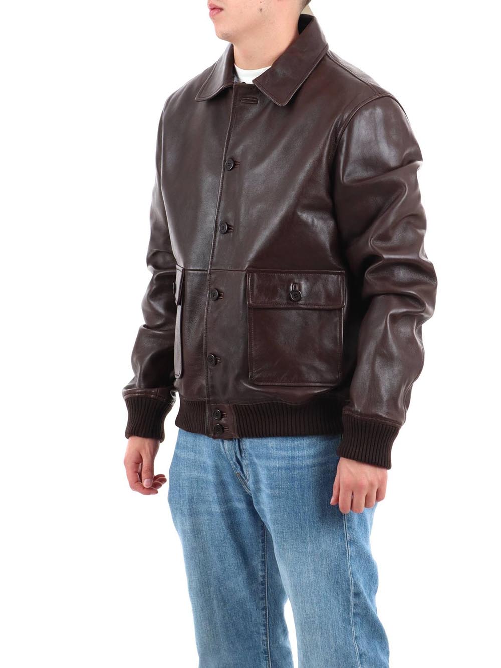 Roy Roger's Giubbino Uomo Jacket Newman Man Rru90143 Cs98 Marrone