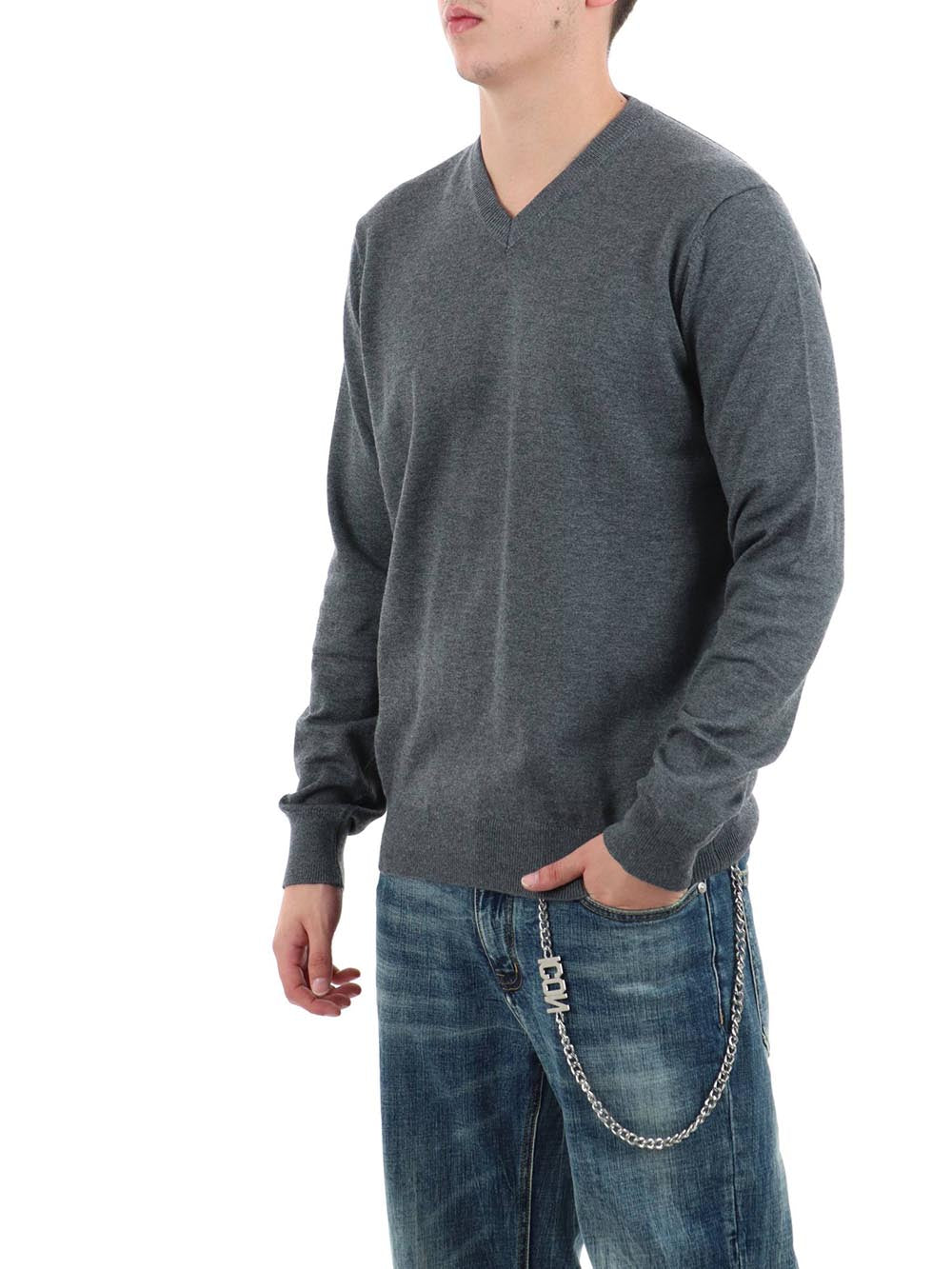 scollo v f.12 YOS Maglia Uomo 3011900 Grigio