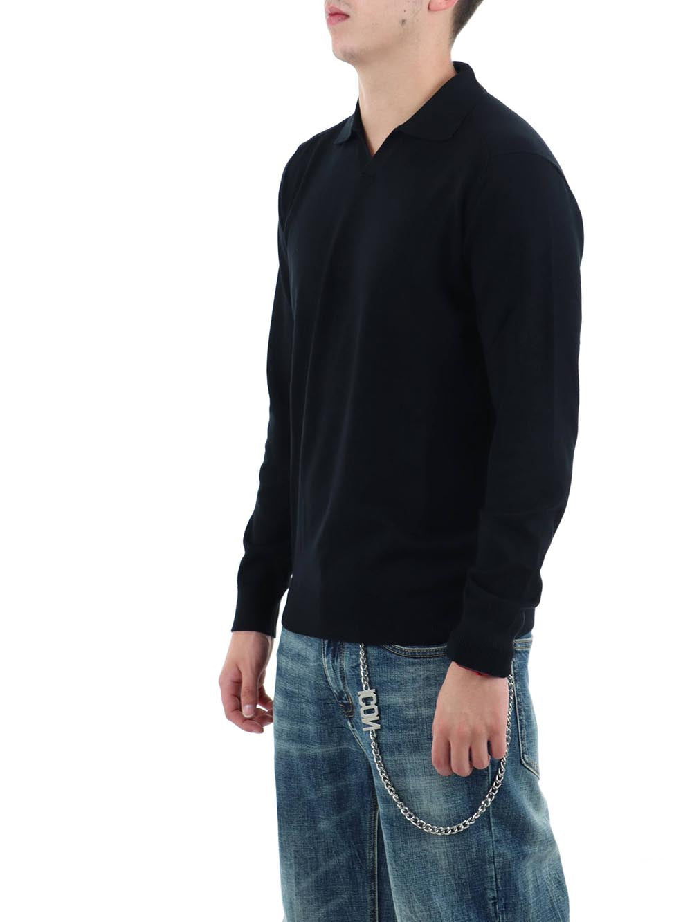 polo collo derby essentials f.12 YOS Maglia Uomo 3021900 Nero