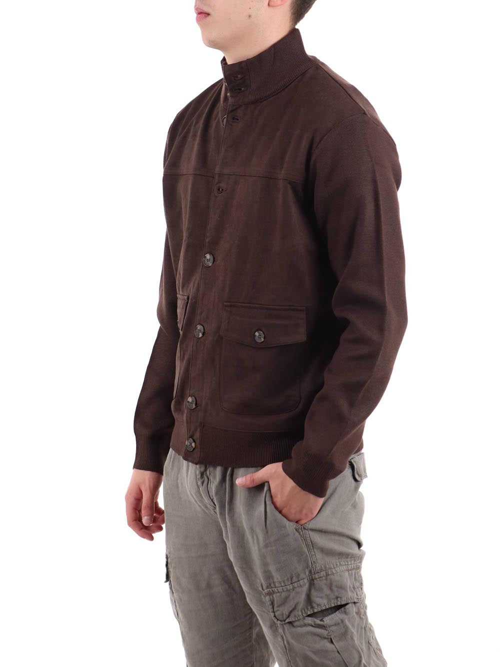 giacca lup.bott YOS Maglia Uomo 6001226 Marrone