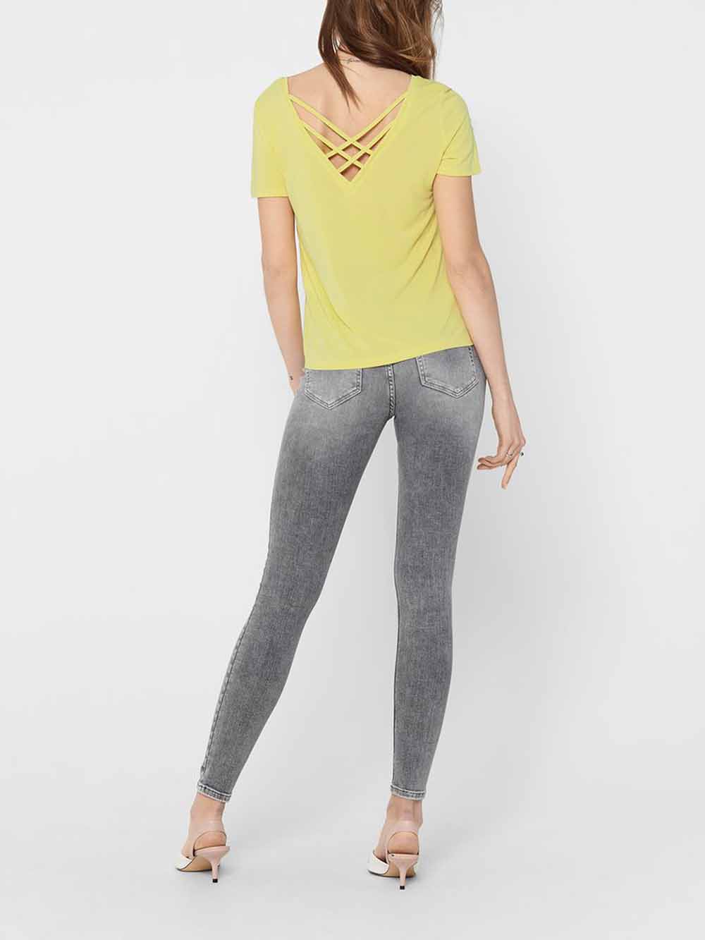 Only T-shirt Donna Giallo