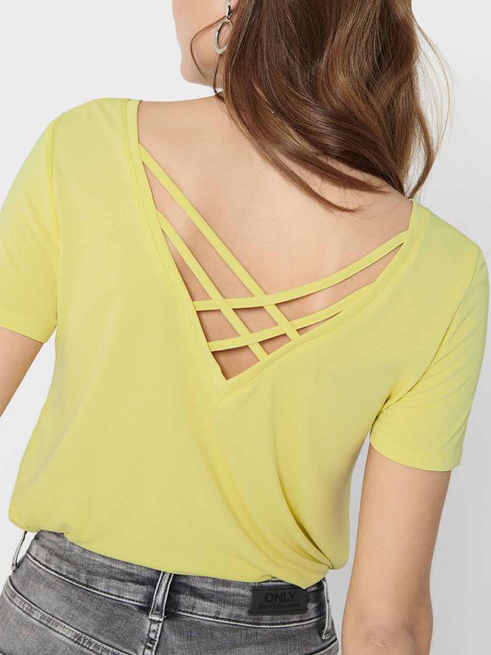 Only T-shirt Donna Giallo