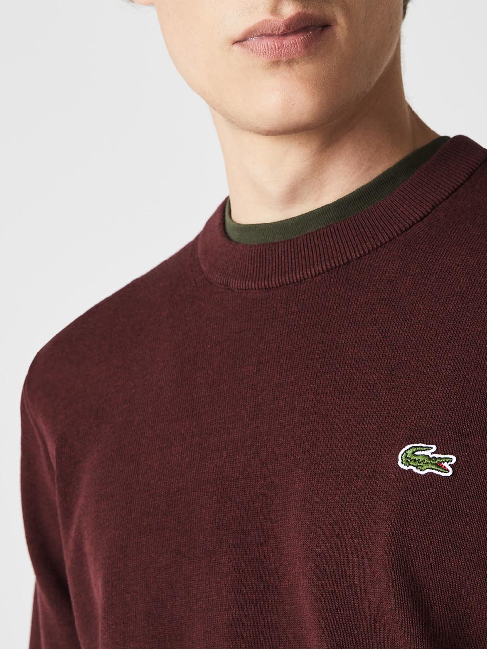 Lacoste Maglia Uomo Bordo blu