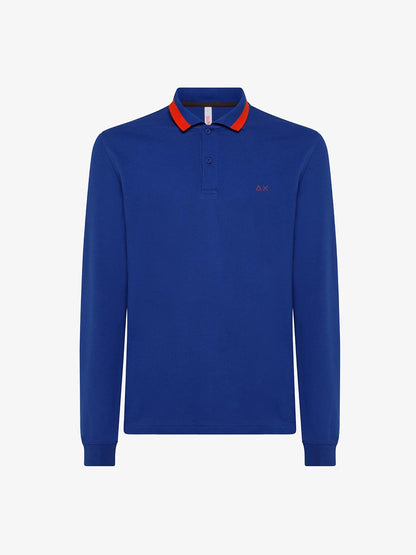 SUN68 Polo Uomo Bluette