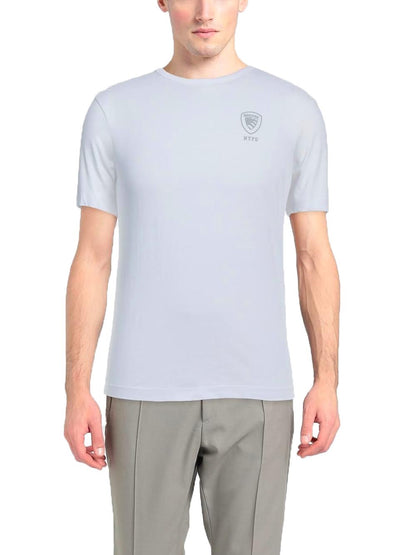 Blauer T-shirt Uomo Bianco