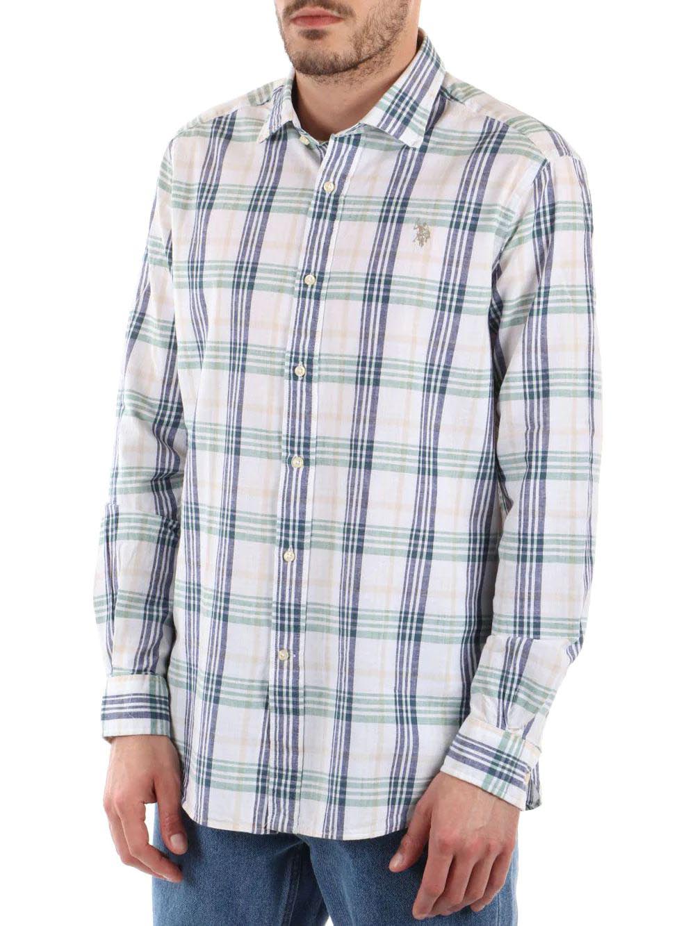 U.S. Polo Assn. Camicia Uomo Verde blu
