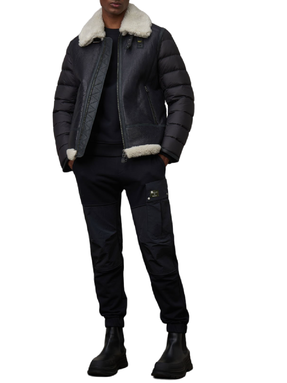Blauer Giubbino Uomo Nero
