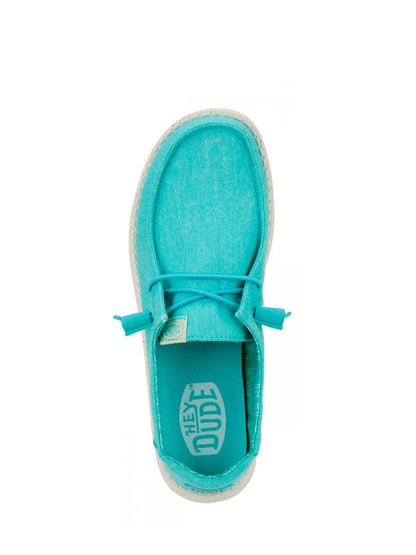 Hey Dude Mocassini Donna Wendy Canvas Turchese