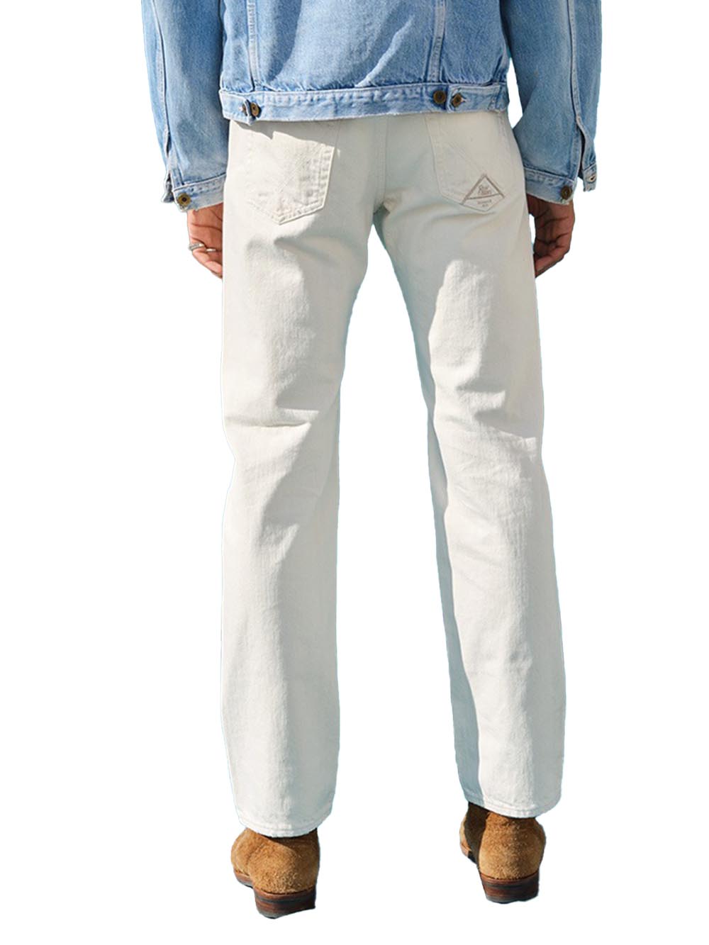 Roy Roger's Jeans Uomo Cult Wide Selvedge Bar Bianco