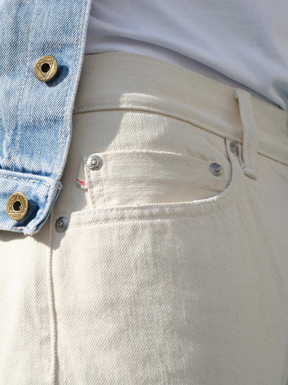 Roy Roger's Jeans Uomo Cult Wide Selvedge Bar Bianco