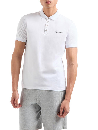 Armani Exchange Polo Uomo 8nzf80 Z8h4z Bianco